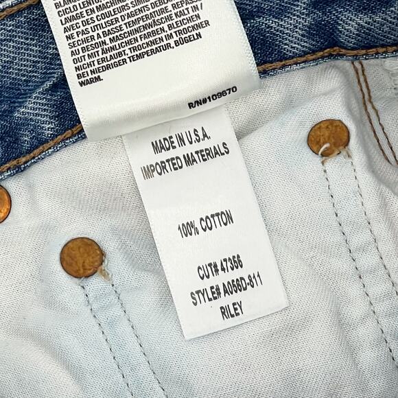 AGOLDE Riley High Rise Straight Crop Jeans Women’s 24 Zephyr Wash - Picture 5 of 6